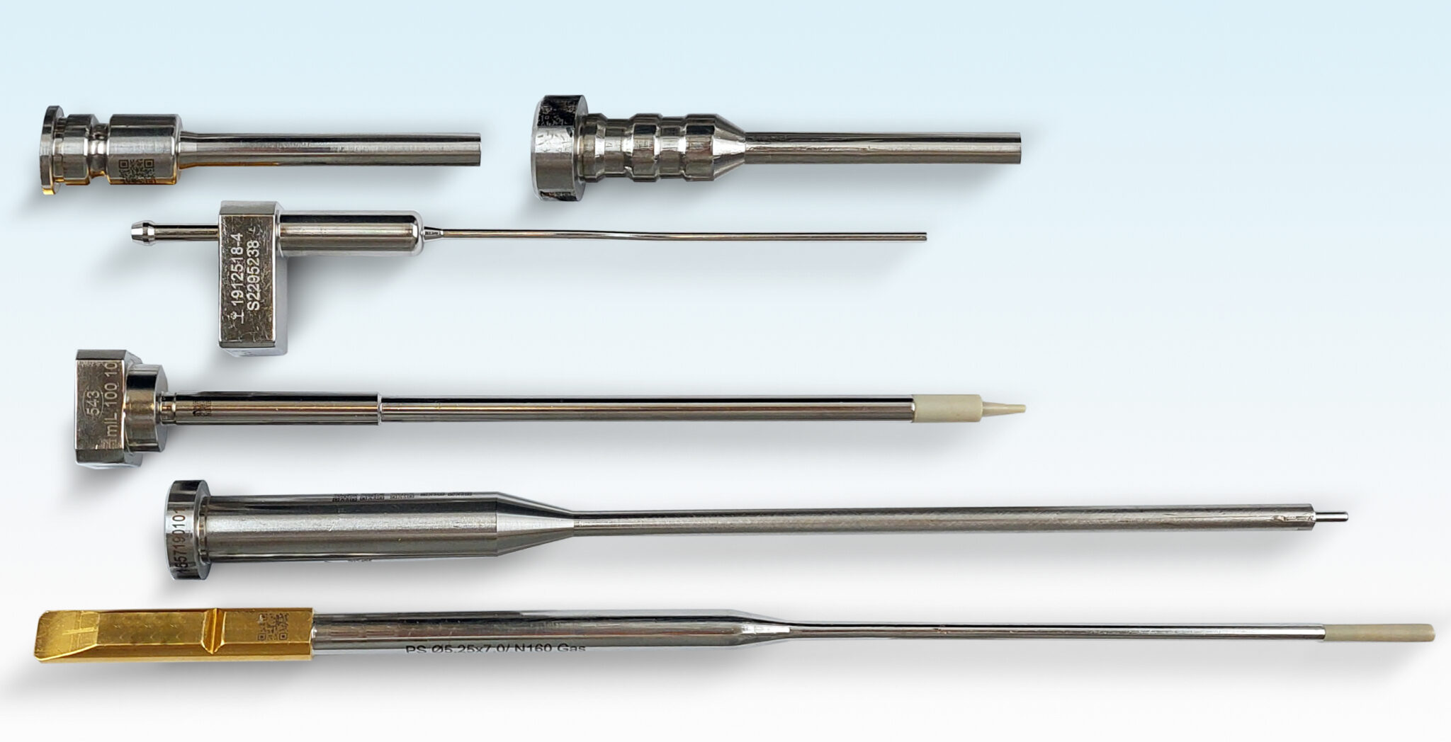 Marcado láser de número de serie en componente de acero