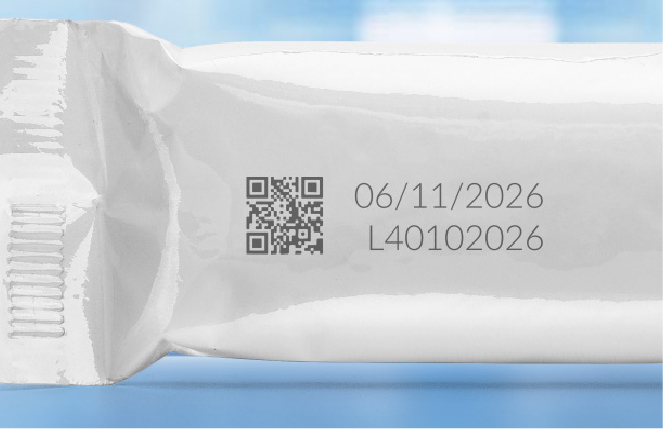 marcaje permanente con ilumiflex laser coder en envase flexible con código qr